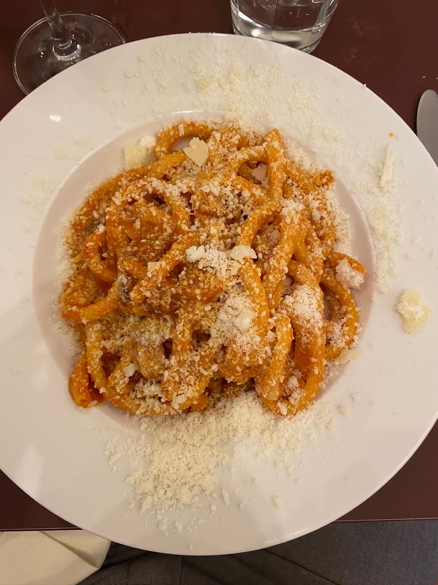 Een bord spaghetti